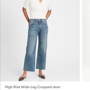 New Banana Republic wide legged cropped jeans